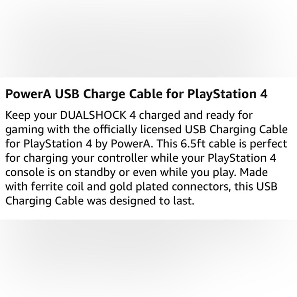 PowerA USB Charging Cable for PlayStation 4 - Picture 3 of 3